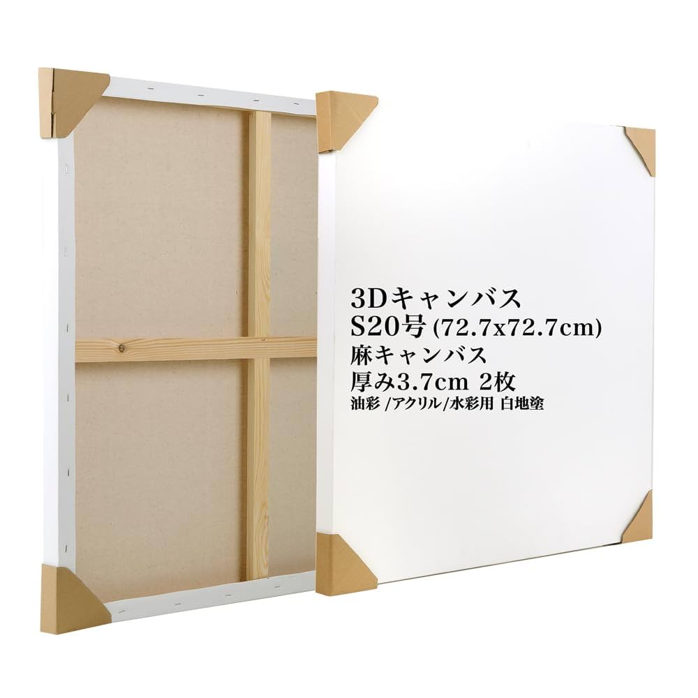Amazon.co.jp: 【JPart&craft】3D 麻キャンバス S20号 72.7x72